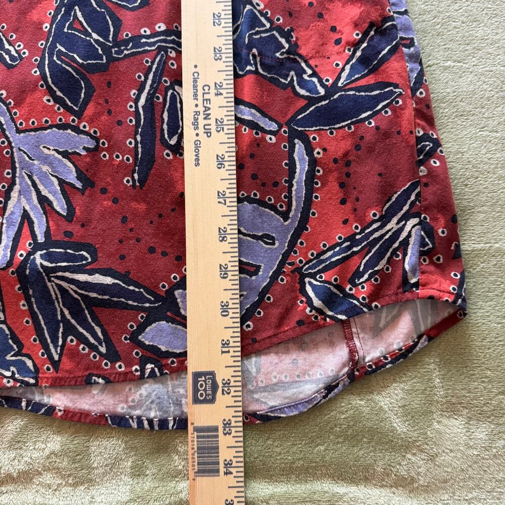 NIC+ZOE Tropical Leaf Shift Dress Split Neck 3/4 Sleeve Travel XS - Picture 8 of 11